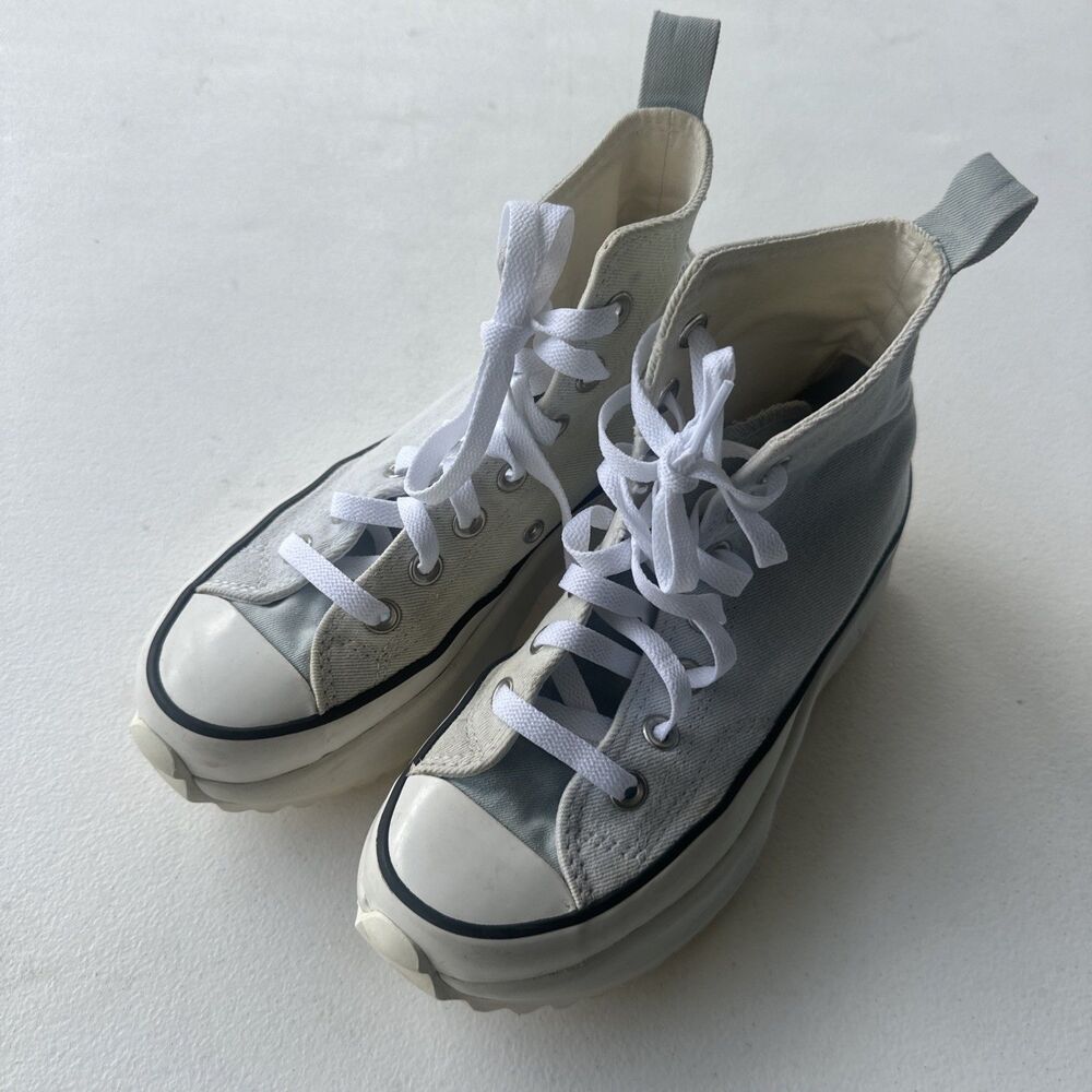 Converse Run Star Hike High Summer Denim Blue Platform Sneakers Women’s 6 171894